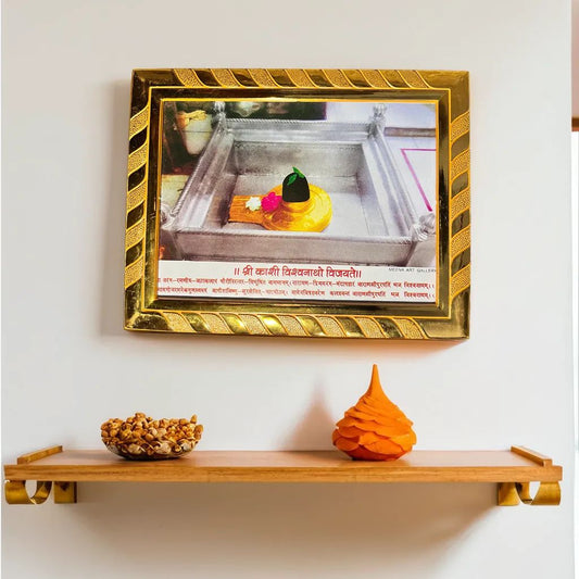 Elegant Shivling from Baba Kashi Vishwanath Temple Acrylic Photo Frame, Spiritual Gift for Puja Room & Office Decor (20 x 16) CM
