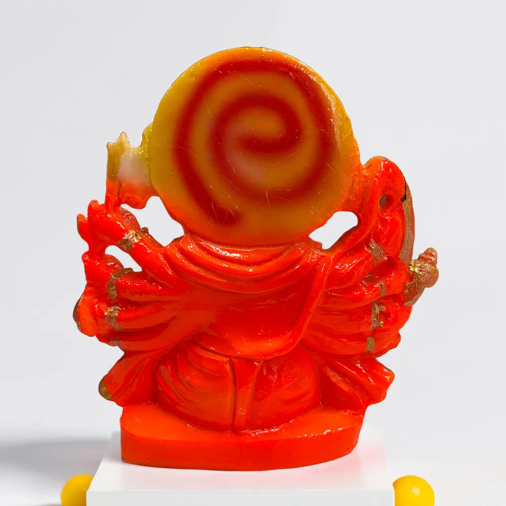 Panchmukhi Hanuman Ji Marble Murti | Blessed by Sankat Mochan Temple from Kashi | Spiritual Gift for Hanuman Jayanti, Diwali | Religious Idol for Home Temple | Multicolour (14L × 6W × 16H cm)