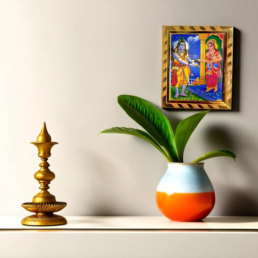Lord Shiva with Mata Annapurna Photo Frame, Blessed from Kashi Temples, Ideal Spiritual Gift for Home, Kitchen & Ann Bhandar