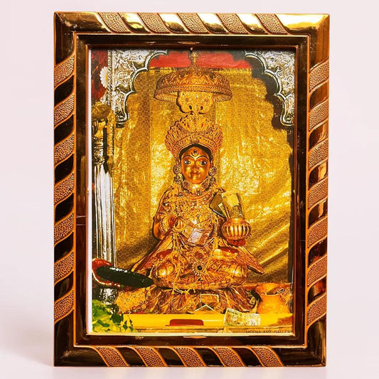 Maa Kashi Annapurna Acrylic Laminated Photo Frame, Blessed at Kashi Temple, Spiritual Gift for Kitchen, Home & Living Room Decor (20x16 cm)