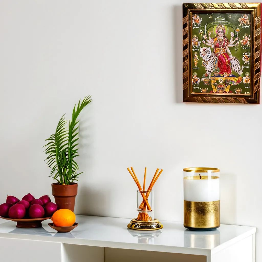 Nav Durga Maa Photo Frame | 9 Roop Durga Mata Ji | Idol for Navratri, Diwali, Dhanteras, Home, Office Temple & Daily Pooja (20 x 16 cm)