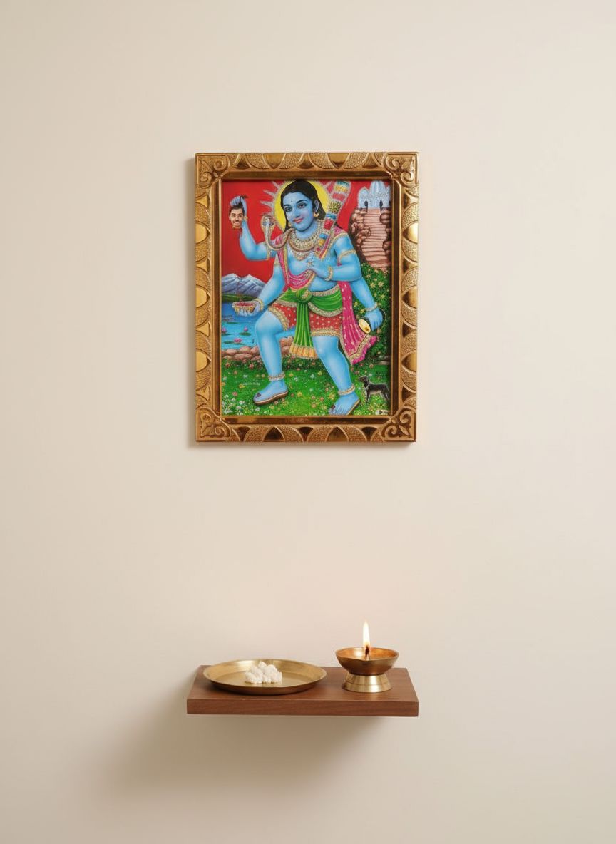 Bhairav Nath Ji Religious Photo Frame, Shri Kaal Bhairav Ji, Shiva Avatar Batuk Bhairav for Home Temple, Office, Diwali, Bhairava Ashtami, Mahashivratri (16x20 cm)